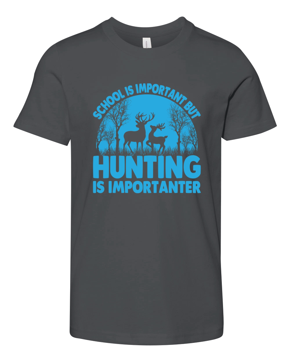 School Is Important But Hunting Is Importanter 03 Youth Unisex Jersey Tee