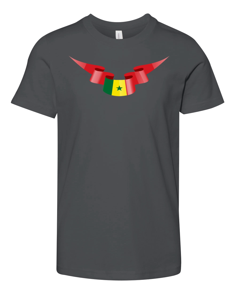 Senegal Flag Banner Youth Unisex Jersey Tee