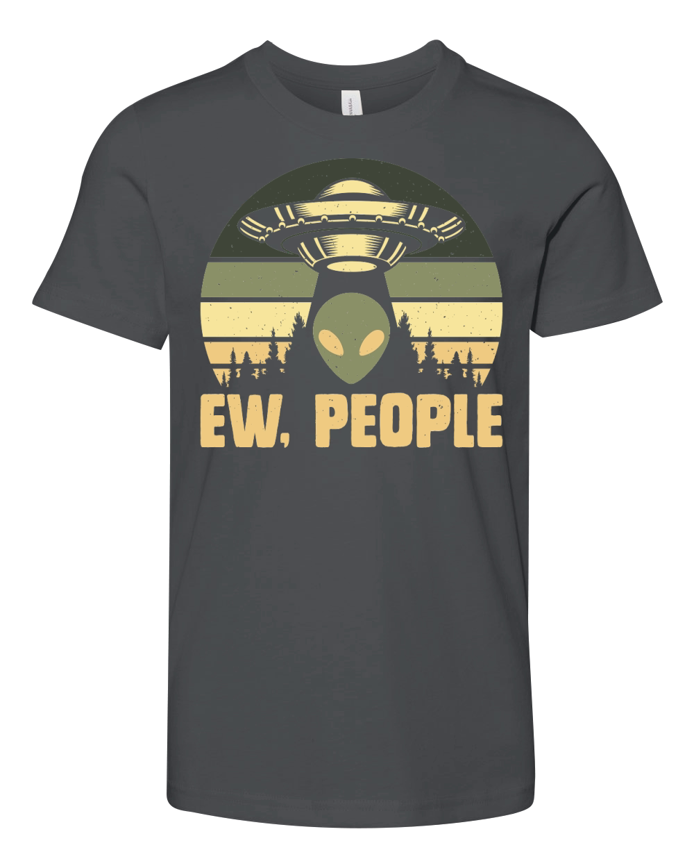 Vintage UFO Alien Ew People Youth Unisex Jersey Tee