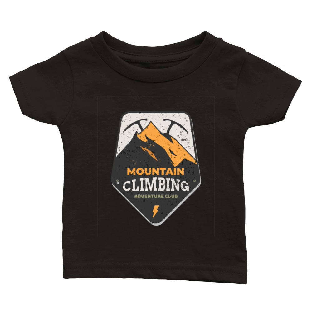 Climbing Mountain Outdor Hobby Sport Classic Baby Crewneck T-shirt