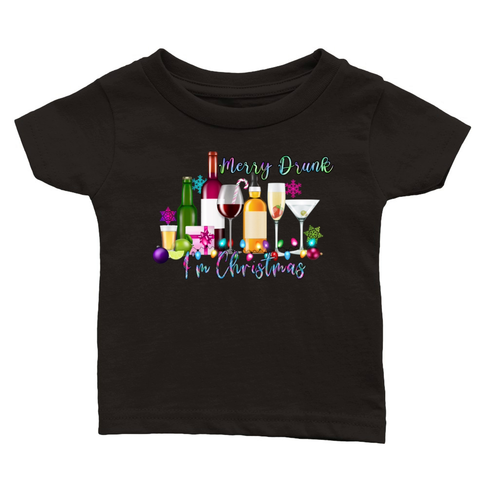 Merry Drunk,Im Christmas Classic Baby Crewneck T-shirt