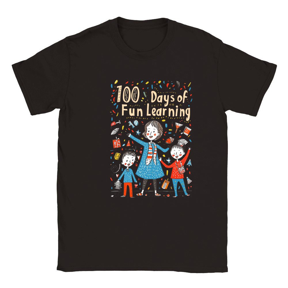 100 Days of Fun Learning Classic Kids Crewneck T-shirt