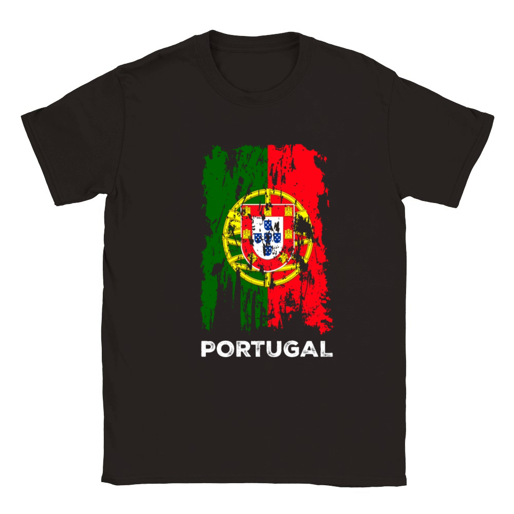 Distressed Portugal Country Flag Portuguese Pride Classic Kids Crewneck T-shirt