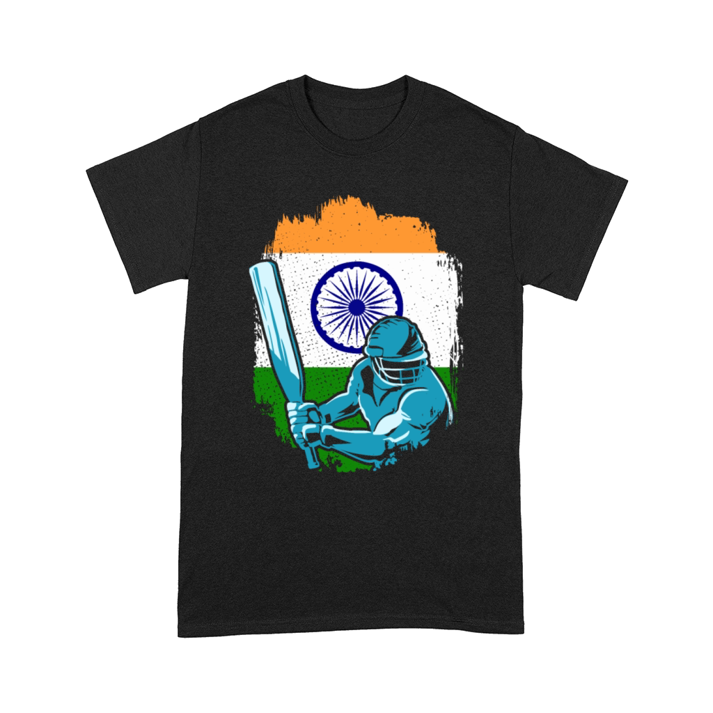 India Cricket Player Indian Flag Cricket Fan Comfort T-shirt