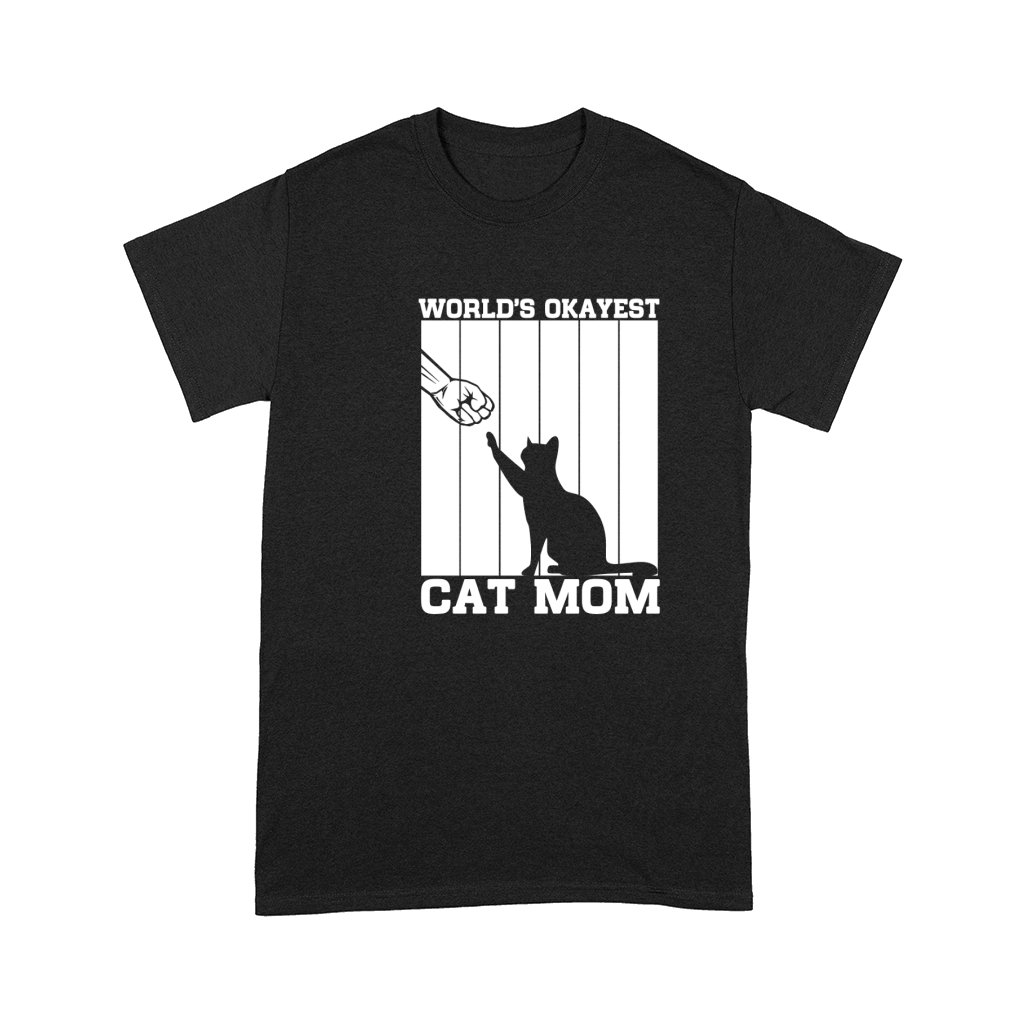 Worlds okayest cat mom 02 Comfort T-shirt