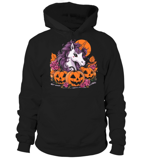Unicorn and pumpkins Hoodie Unisex