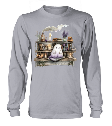 cute spooky book1 (3) OK Long sleeved Unisex