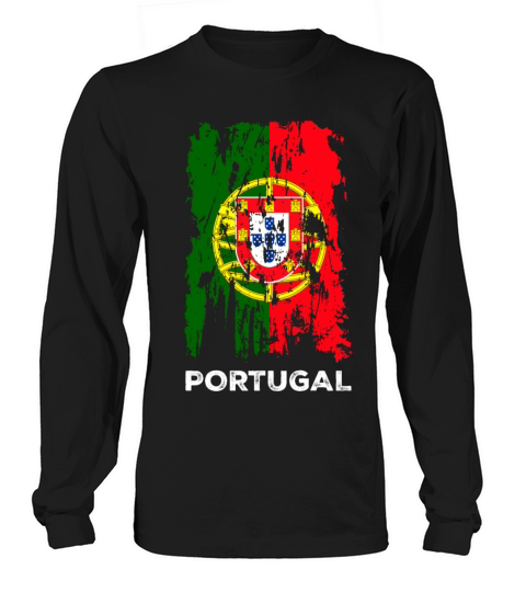 Distressed Portugal Country Flag Portuguese Pride Long sleeved Unisex