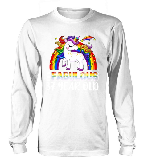 Unicorn Age 37 Years Gay Pride LGBT Pride Month Long sleeved Unisex