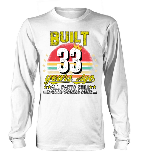 Vintage Birthday 33 Long sleeved Unisex
