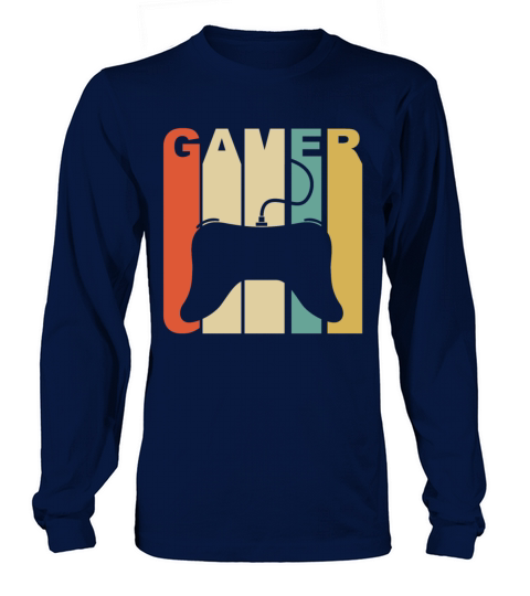 Vintage Gamer Controller Silhouette Retro Gaming Long sleeved Unisex