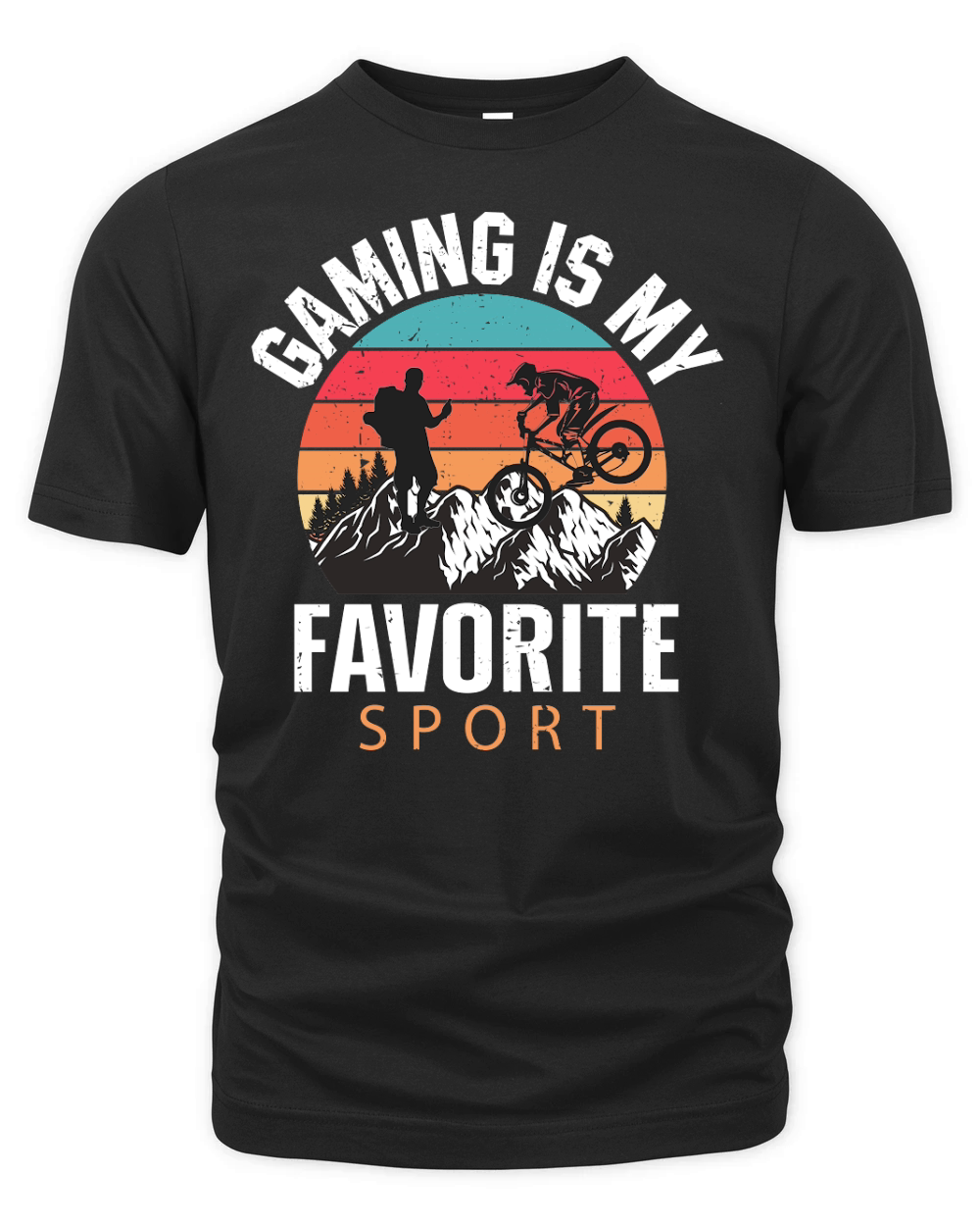 Hiking   Gaming is my favorite sport Organic Unisex T-shirt