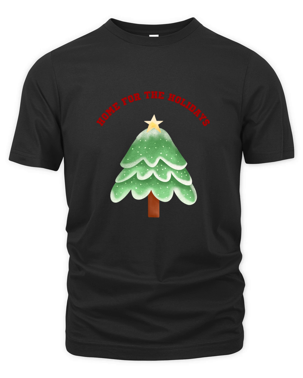 Home for the Holidays Christmas tree 5 Organic Unisex T-shirt