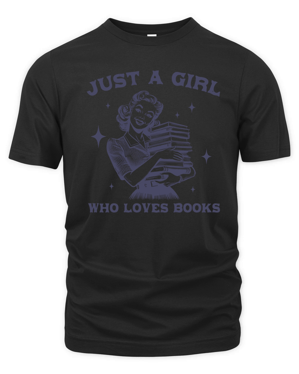 Just A Girl Who Loves Books L dViolet Organic Unisex T-shirt