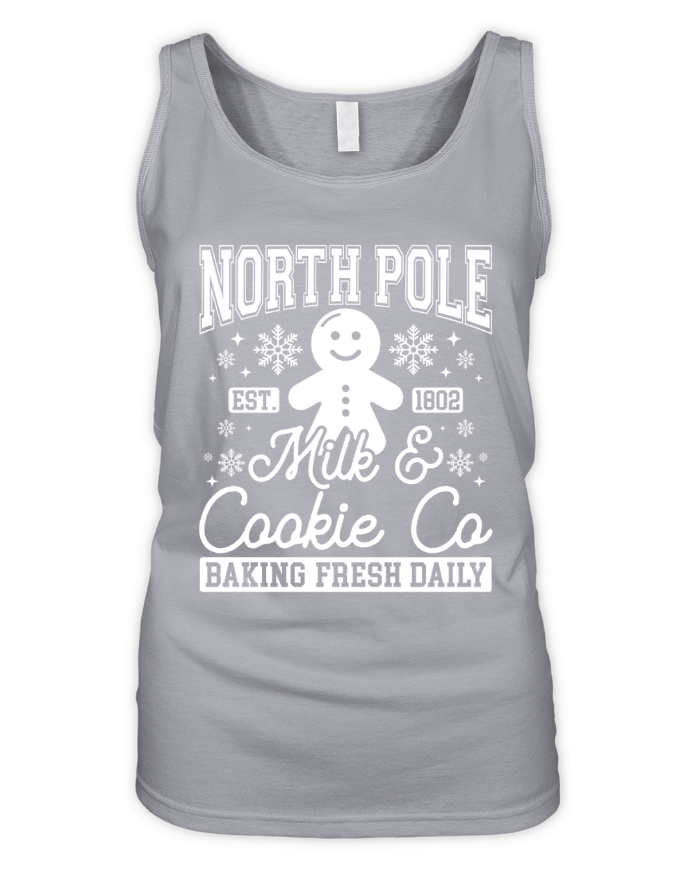 1 North Pole Est 1802 Milk & Cookie Co Baking Fresh Daily (white) Organic Women's Tank Top