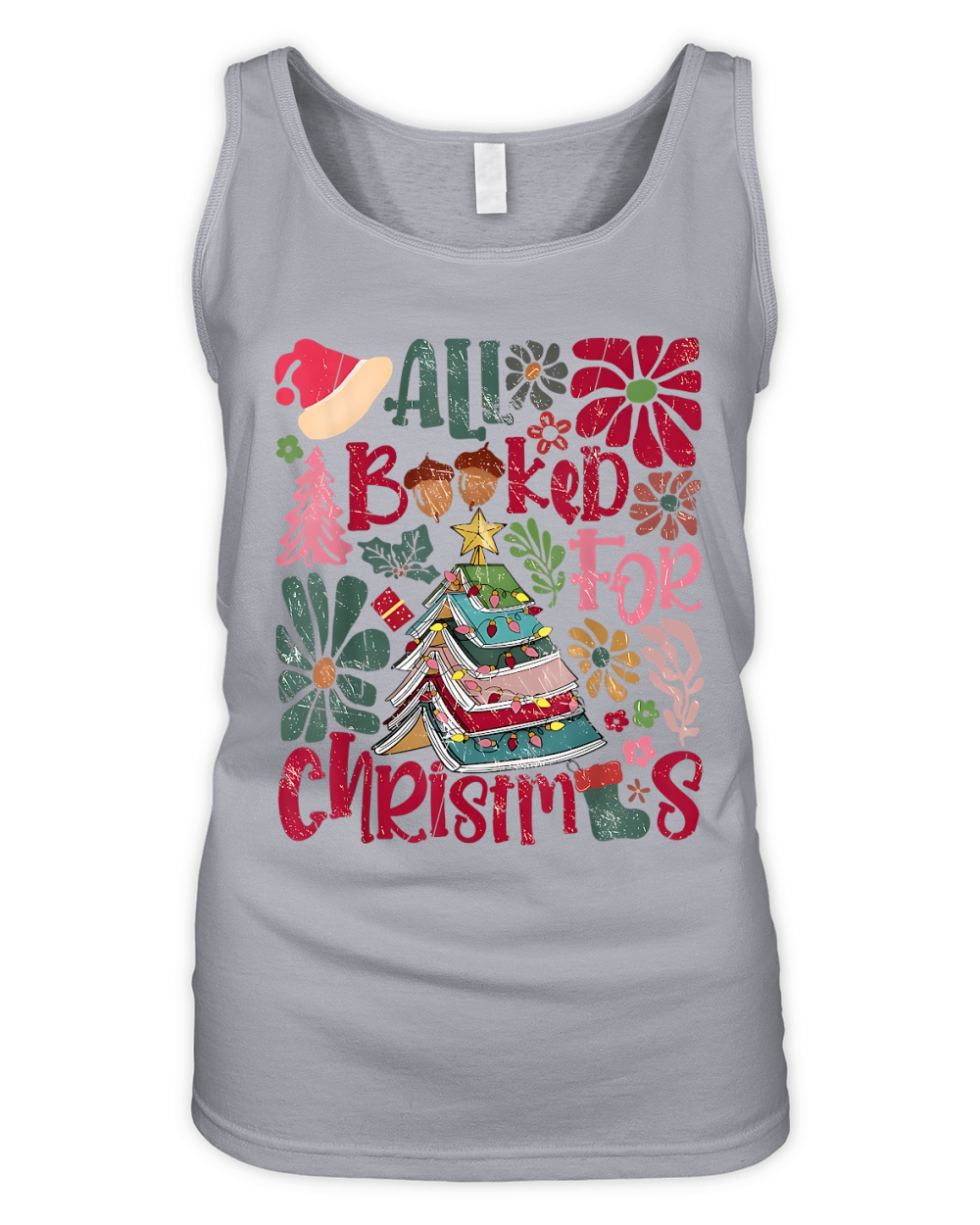 All booked for christmas 7 Organic Women's Tank Top