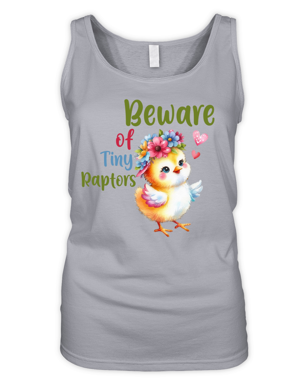 Beware of Tiny Raptors Organic Women's Tank Top