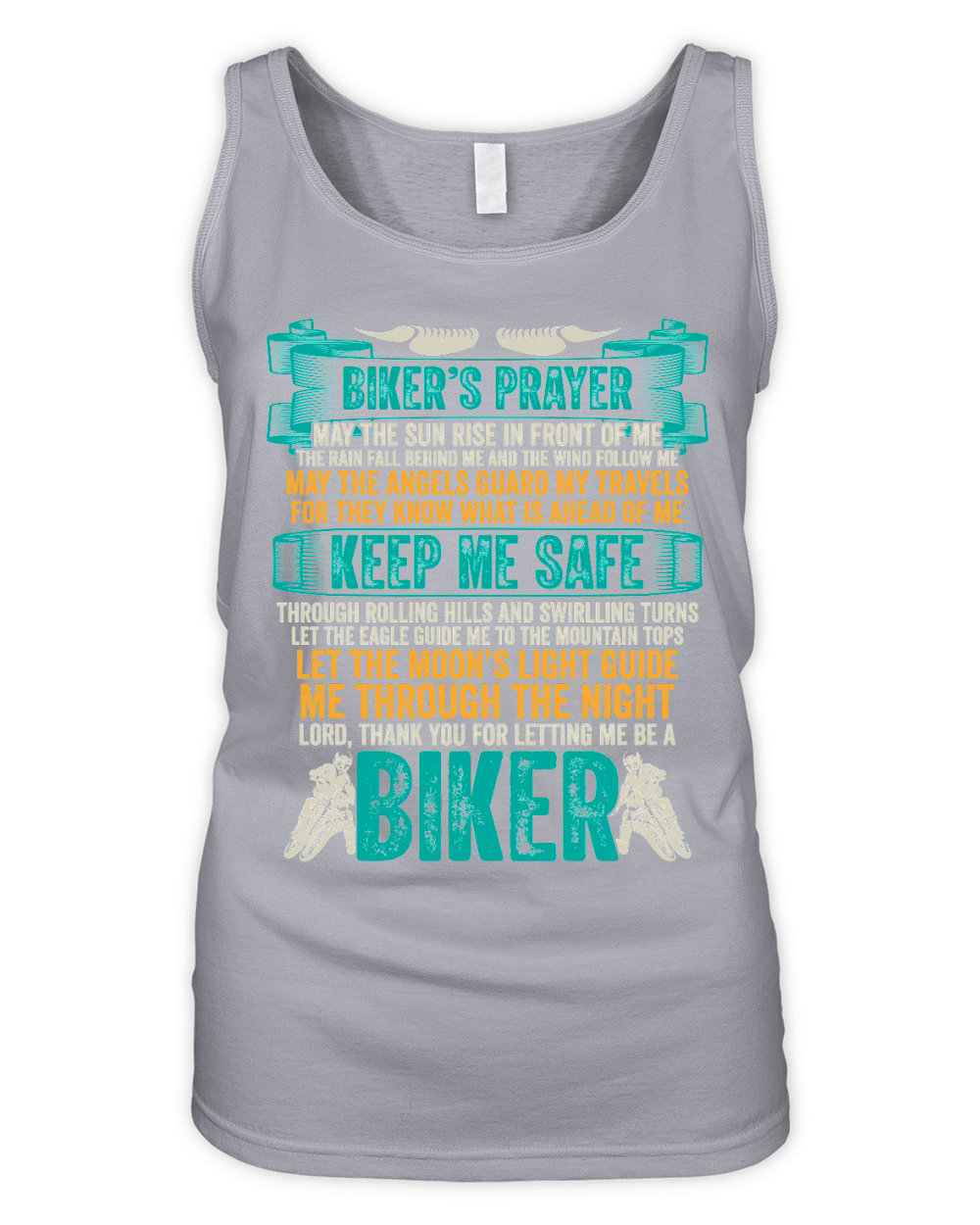 Bikers Prayer  Motorbike Rider Organic Women's Tank Top