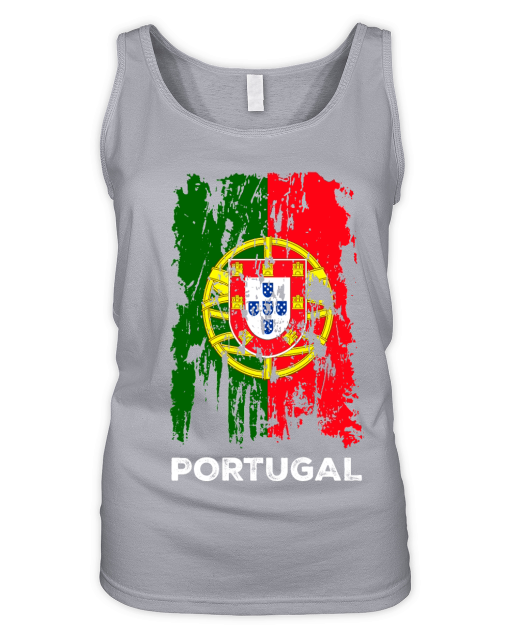 Distressed Portugal Country Flag Portuguese Pride Organic Women's Tank Top