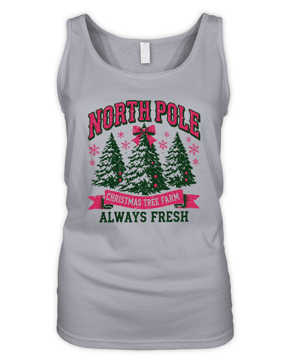 North Pole Christmas tree Organic Women's Tank Top