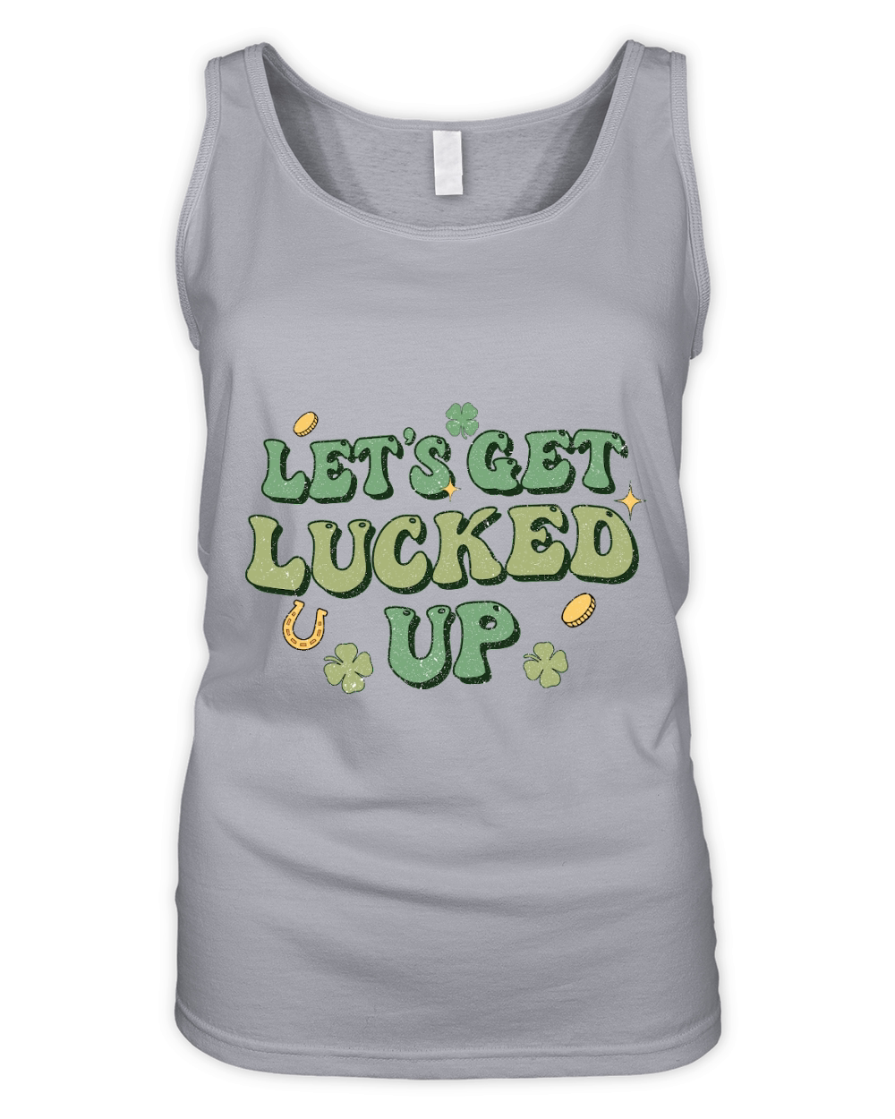 Retro St Patricks Day Lets get Organic Women's Tank Top