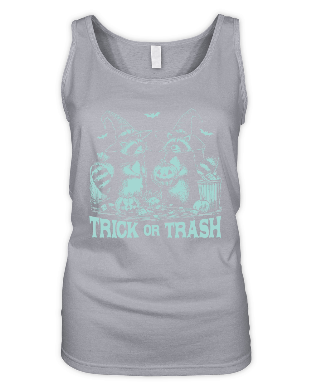 Trick Or Trash Halloween D Green Organic Women's Tank Top