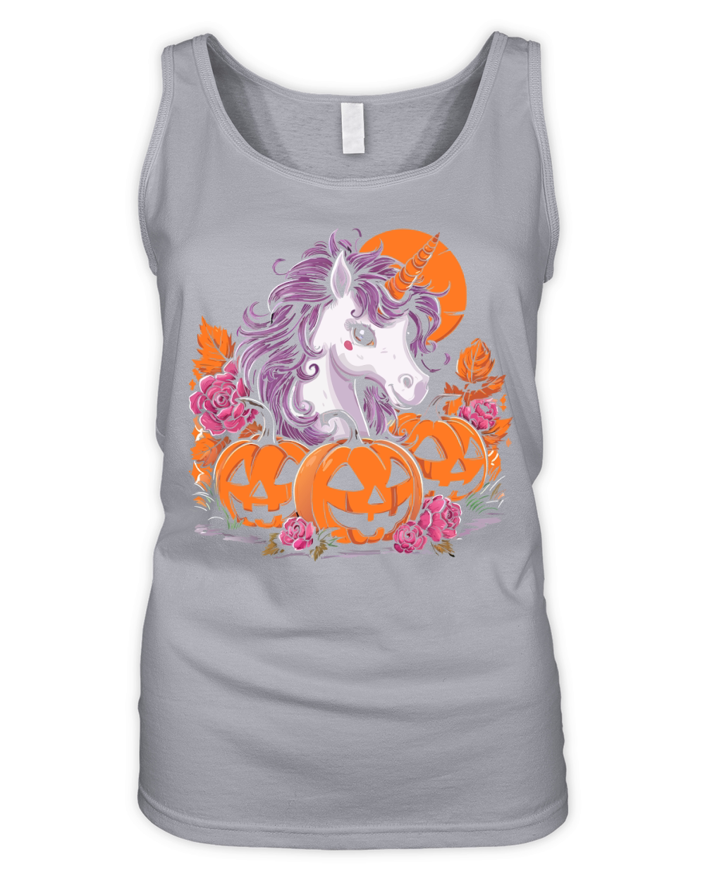 Unicorn and pumpkins Organic Women's Tank Top