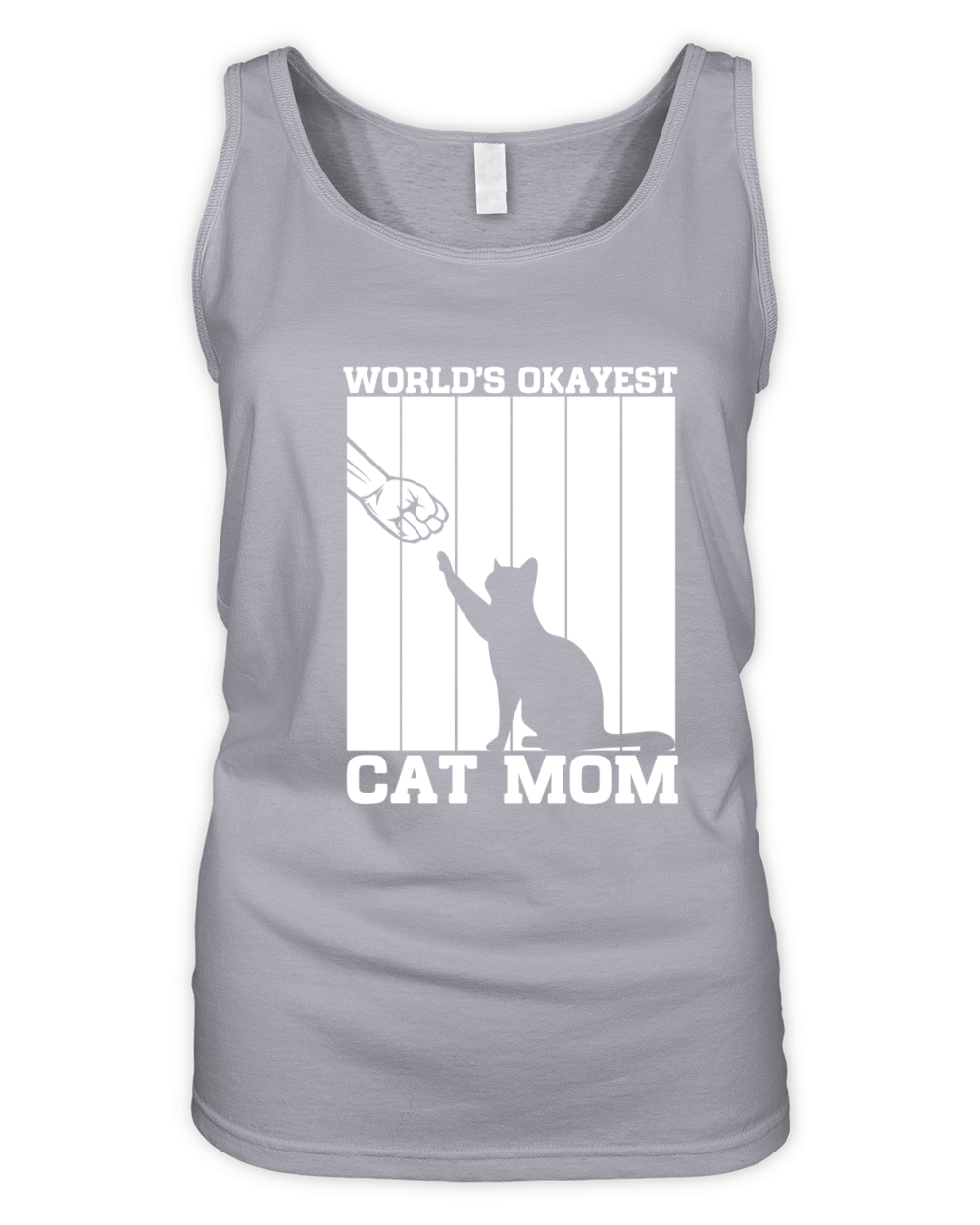 Worlds okayest cat mom 02 Organic Women's Tank Top