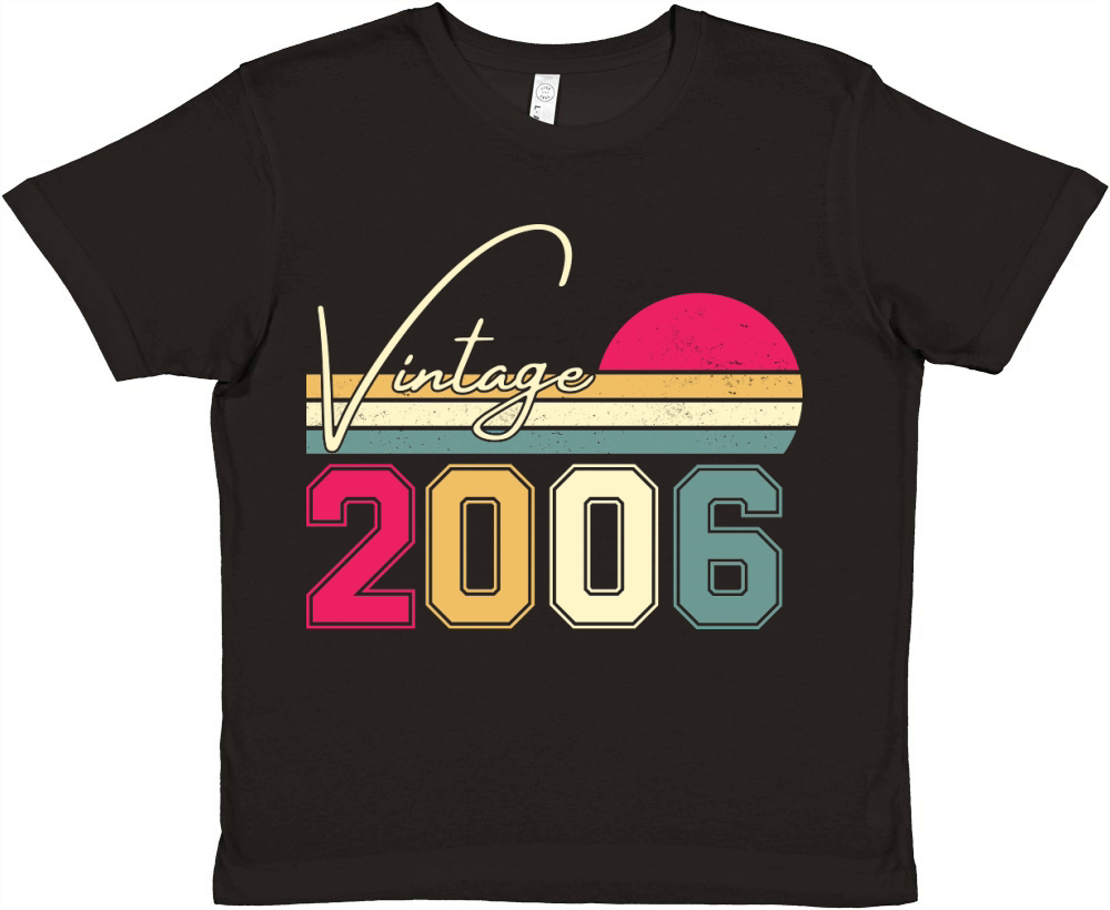 Birthday  Vintage Classic Born In 2006 Premium Kids Crewneck T-shirt