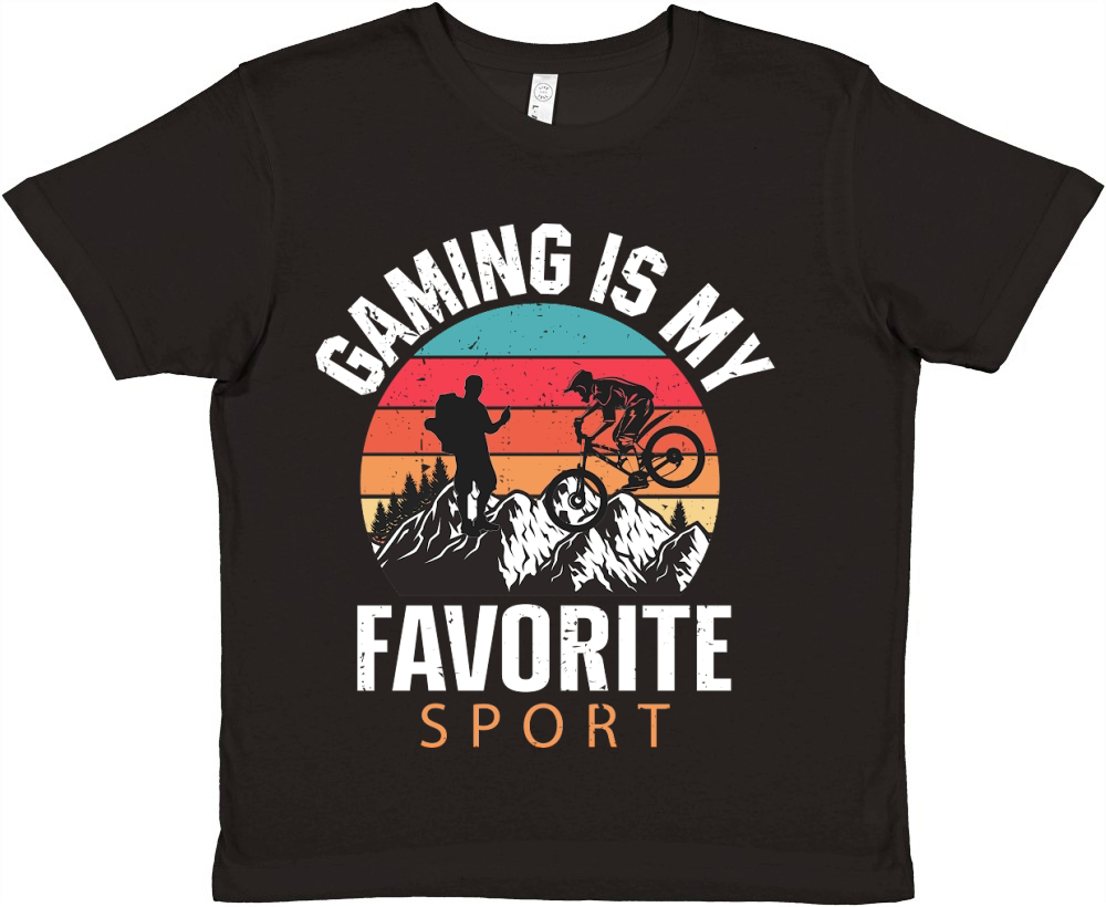 Hiking   Gaming is my favorite sport Premium Kids Crewneck T-shirt