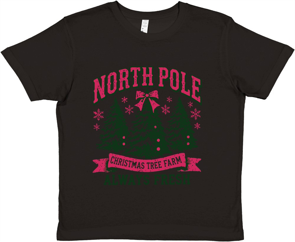 North Pole Christmas tree Premium Kids Crewneck T-shirt