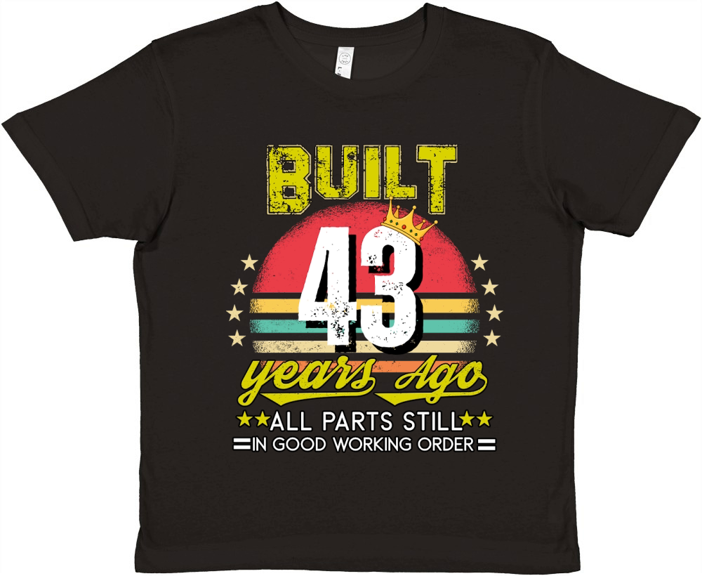 Vintage Birthday 43 Premium Kids Crewneck T-shirt