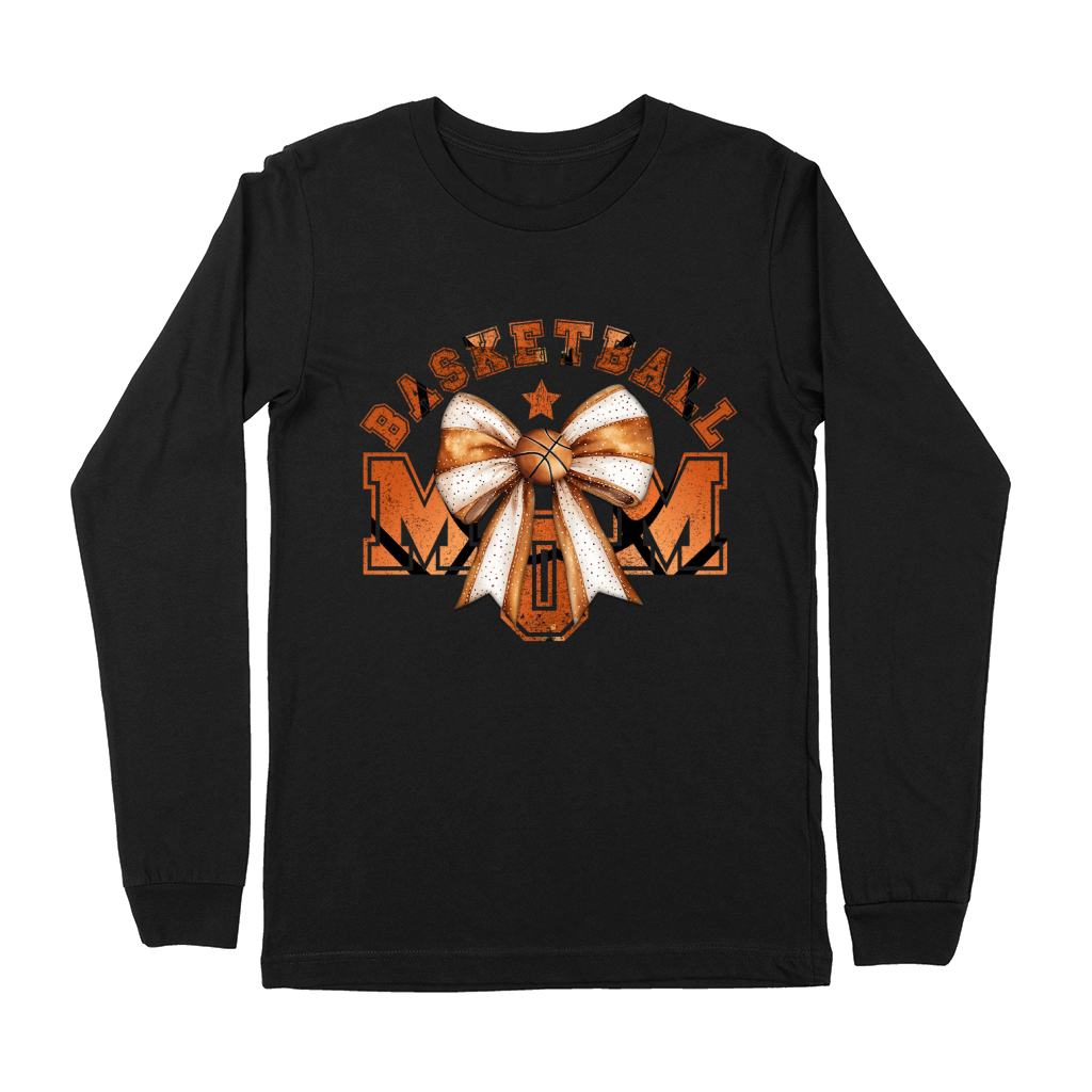 Basketball mom bow 04 Premium Long Sleeve