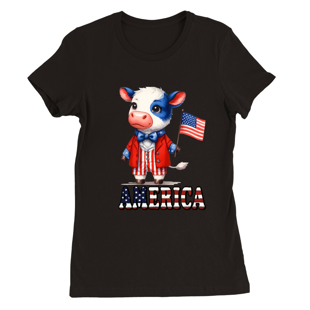 America 5 Premium Womens Crewneck T-shirt