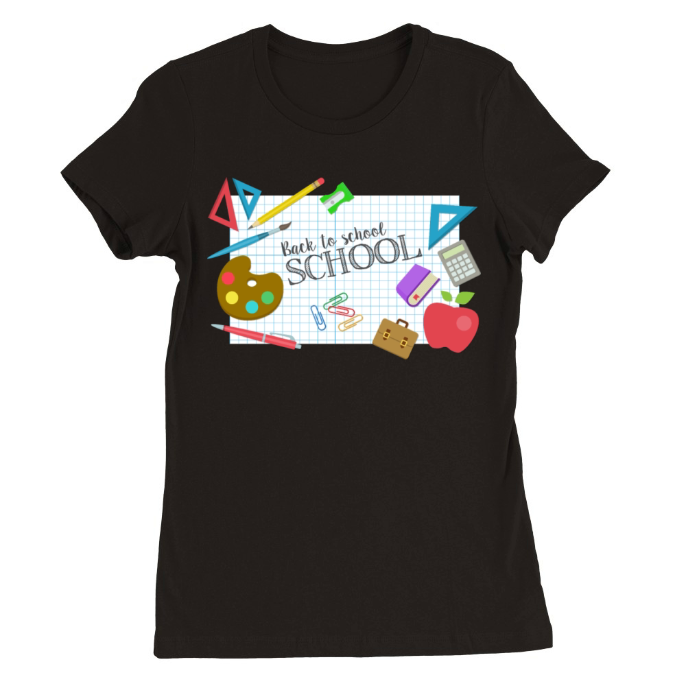 Back to school accessory Premium Womens Crewneck T-shirt