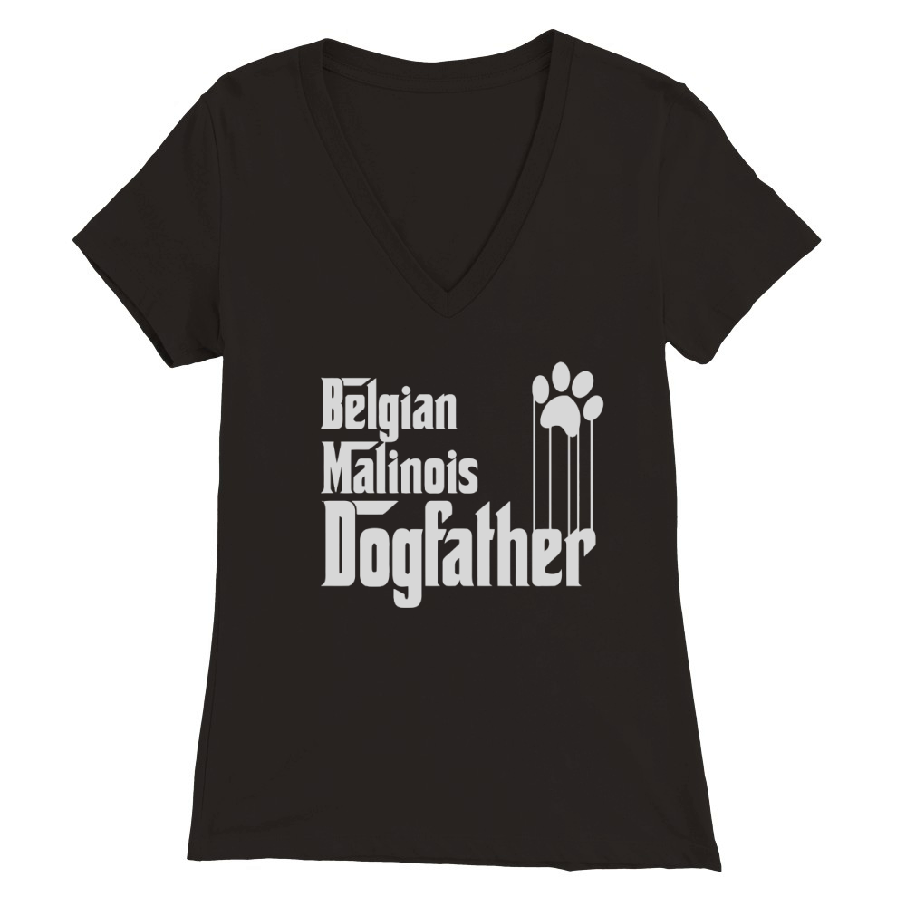 Belgian Malinois Dog Dad TShirt Premium Womens V-Neck T-shirt