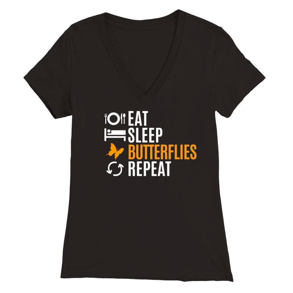 Butterfly Premium Womens V-Neck T-shirt
