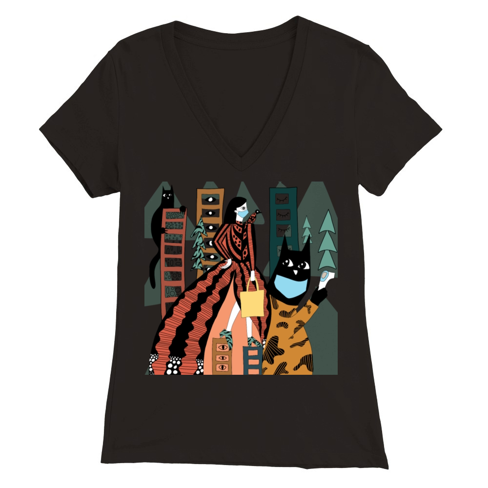 New Normal Shopping Premium Womens V-Neck T-shirt