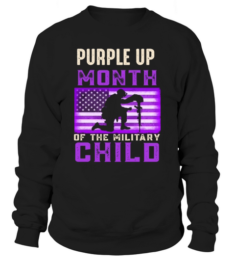 Purple up Month of The Military Child American Sweatshirt Unisex