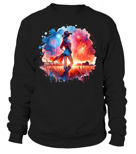 Watercolor Cowgirl Sweatshirt Unisex