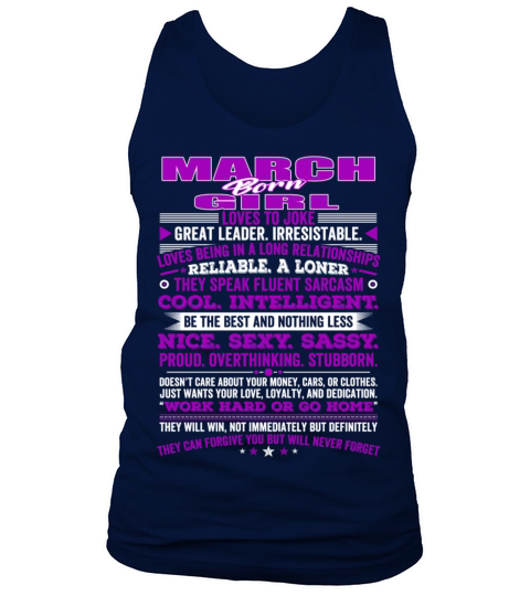 QUALITIES OF THE GIRL BORN IN MARCH MARCH BIRTHD Tank Top Unisex