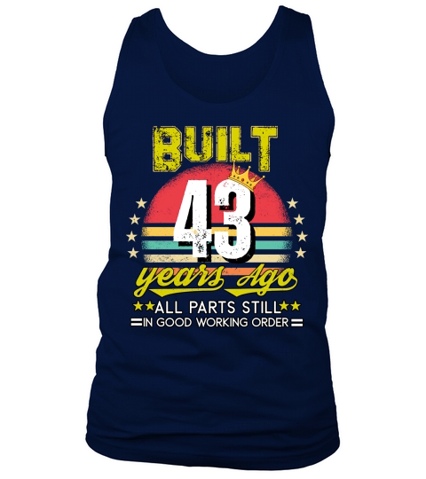 Vintage Birthday 43 Tank Top Unisex