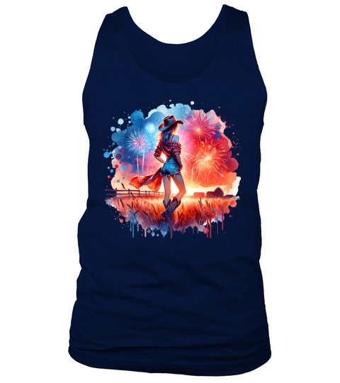 Watercolor Cowgirl Tank Top Unisex