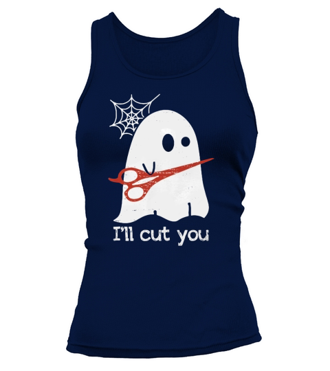 Halloween Boos Ghost I’ll cut you Tank top Woman