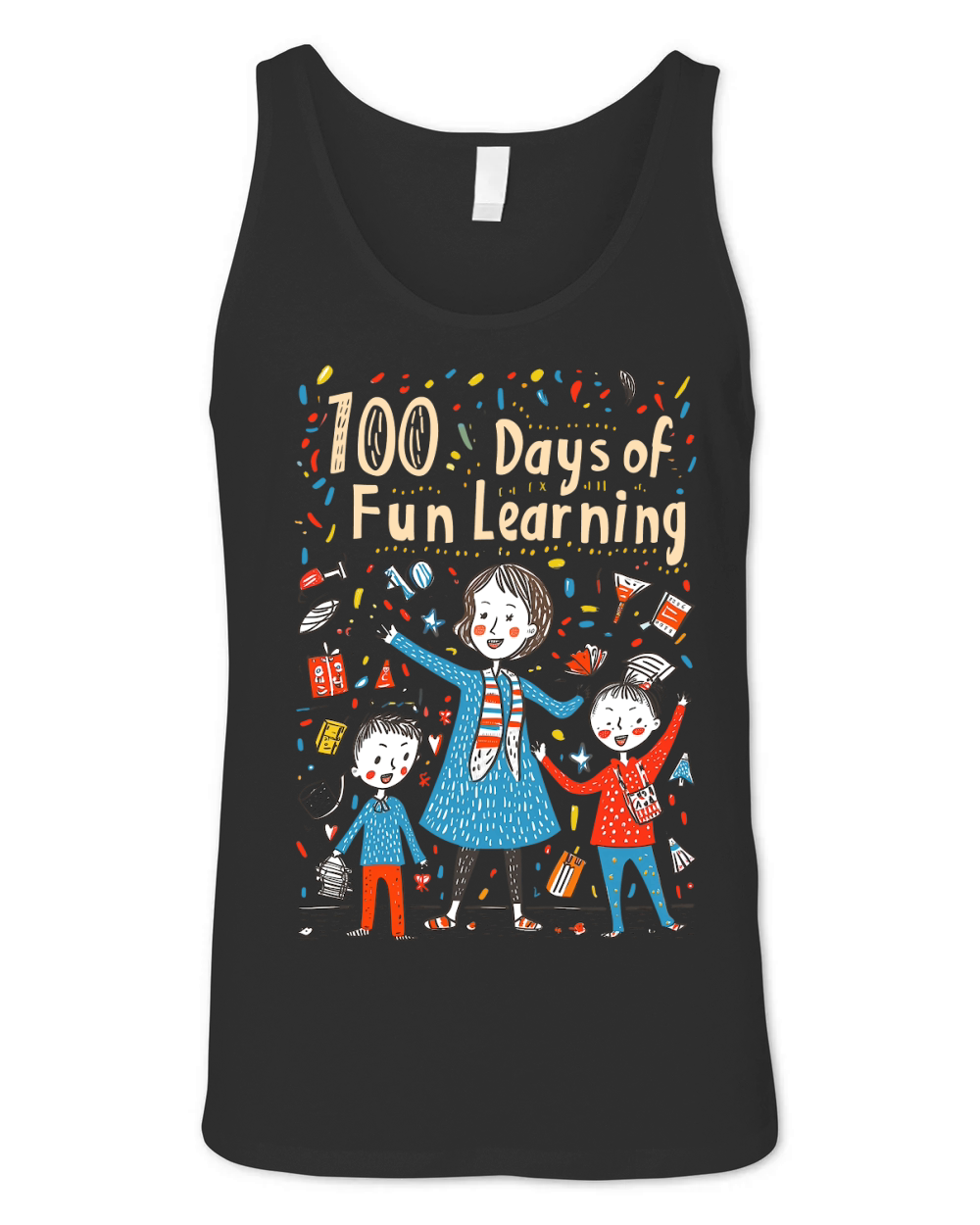 100 Days of Fun Learning Unisex Jersey Tank