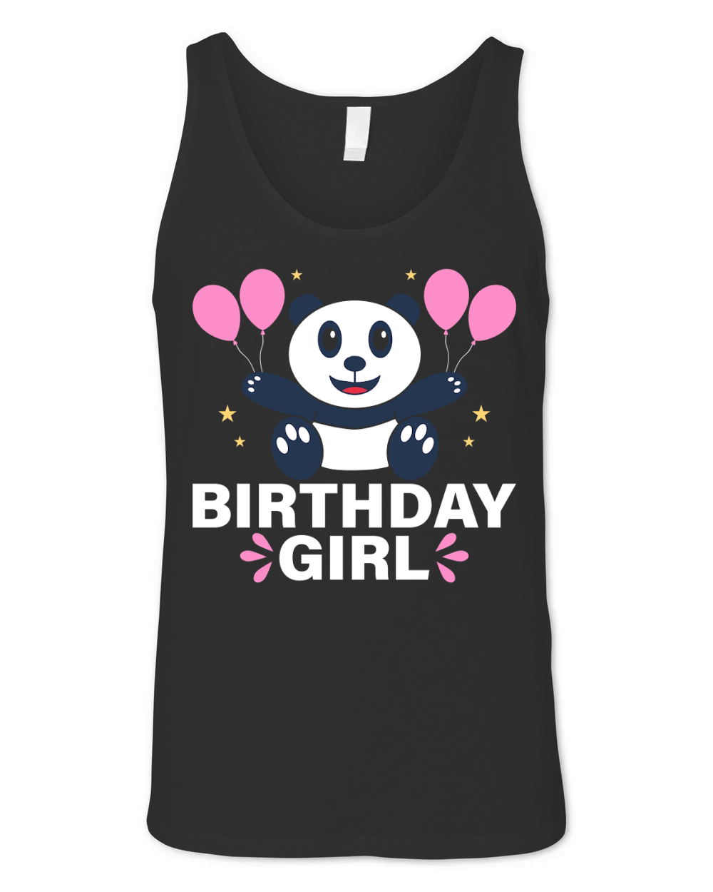 Cute Birthday Girl Kawaii Panda Graphic Unisex Jersey Tank