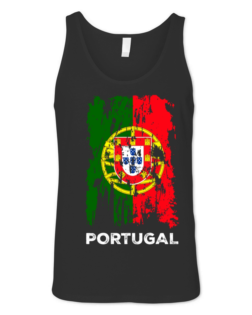 Distressed Portugal Country Flag Portuguese Pride Unisex Jersey Tank