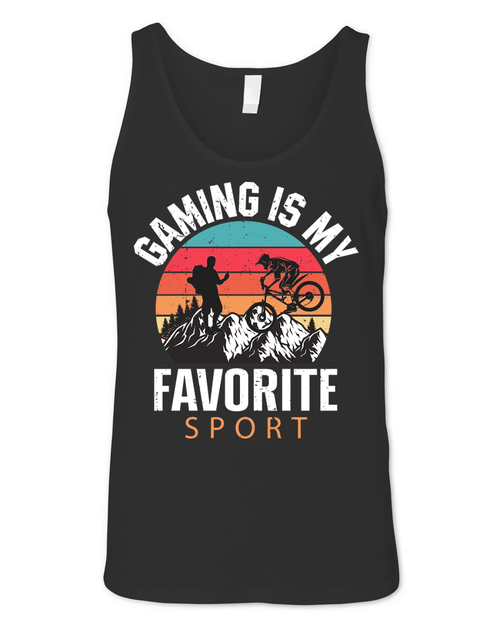 Hiking   Gaming is my favorite sport Unisex Jersey Tank