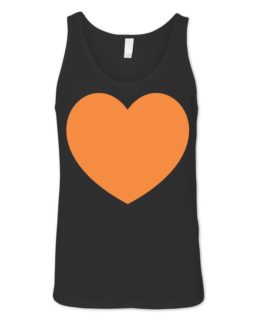 Orange Heart Unisex Jersey Tank