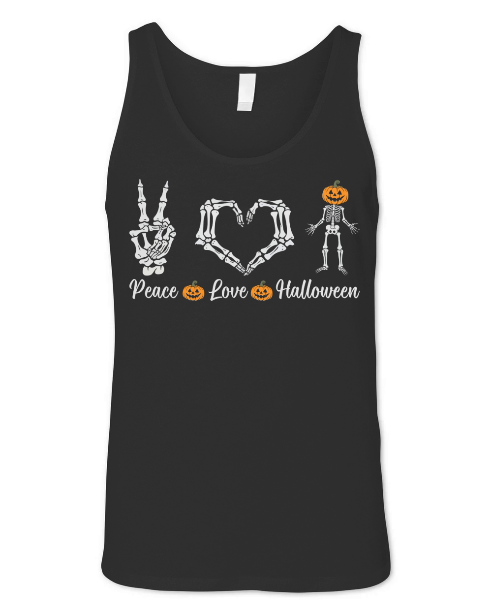 Peace Love Halloween Unisex Jersey Tank